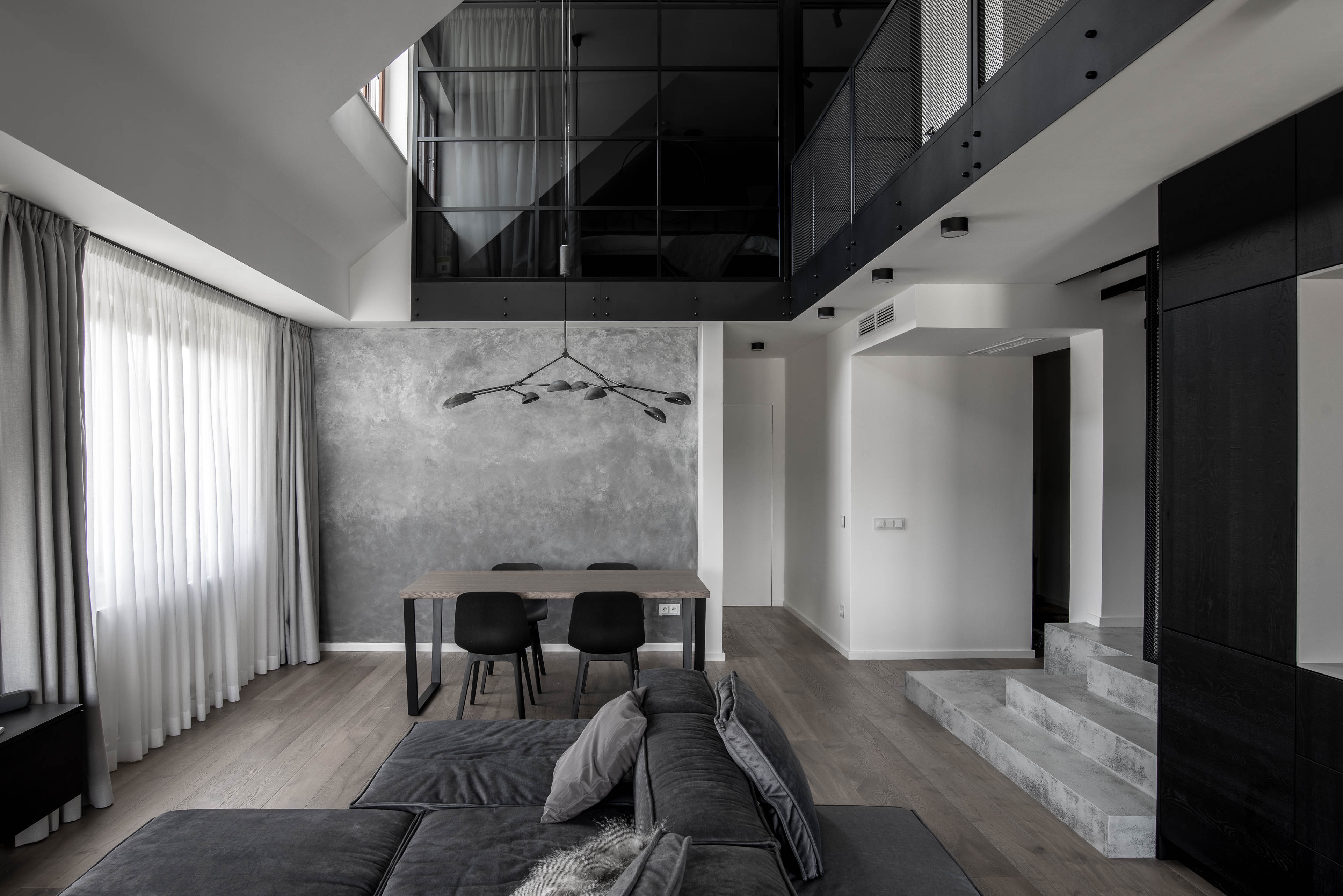 Obývací pokoj v šedé