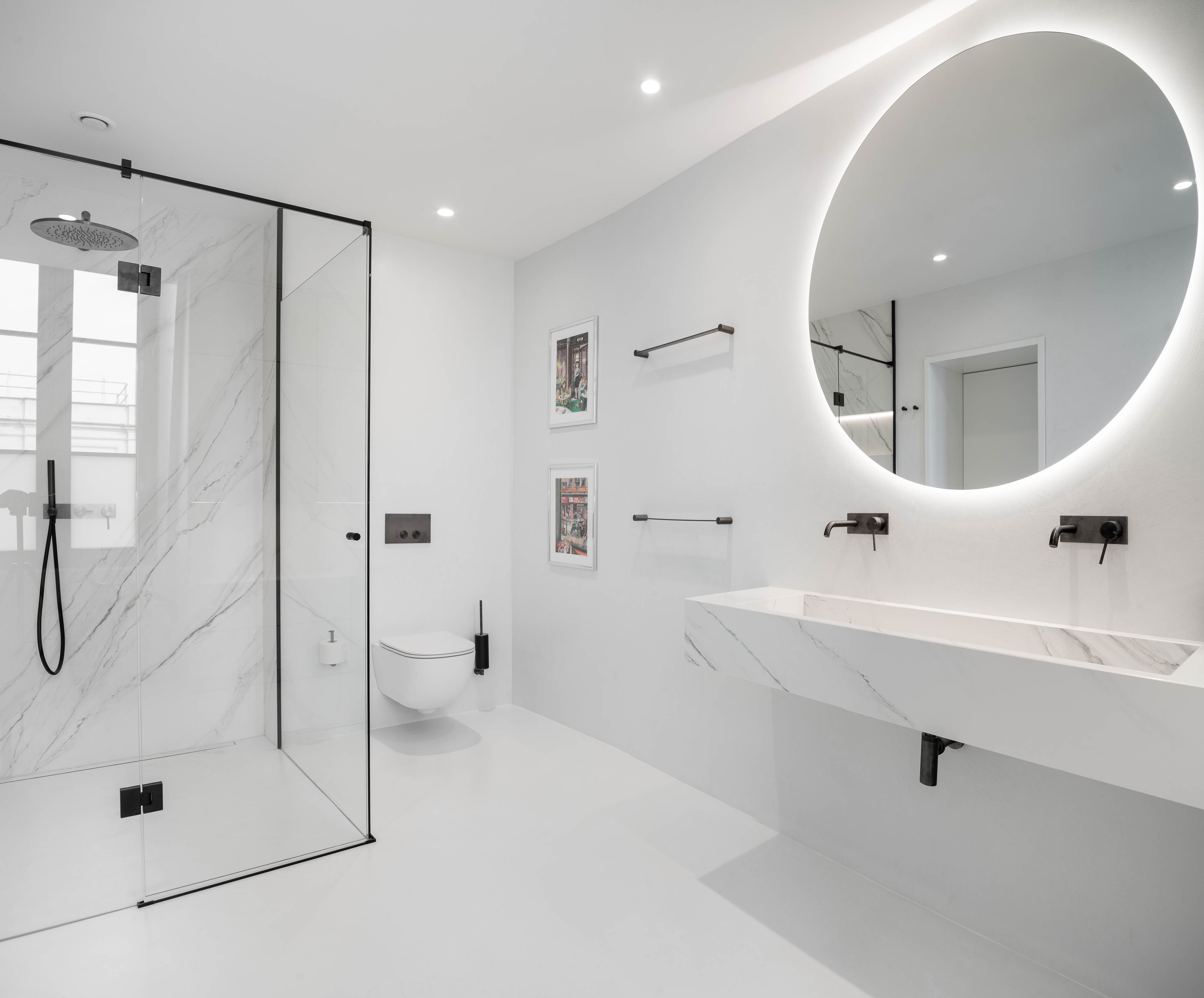 Image - (Gallery) Minimalist bathroom in white marble - 2