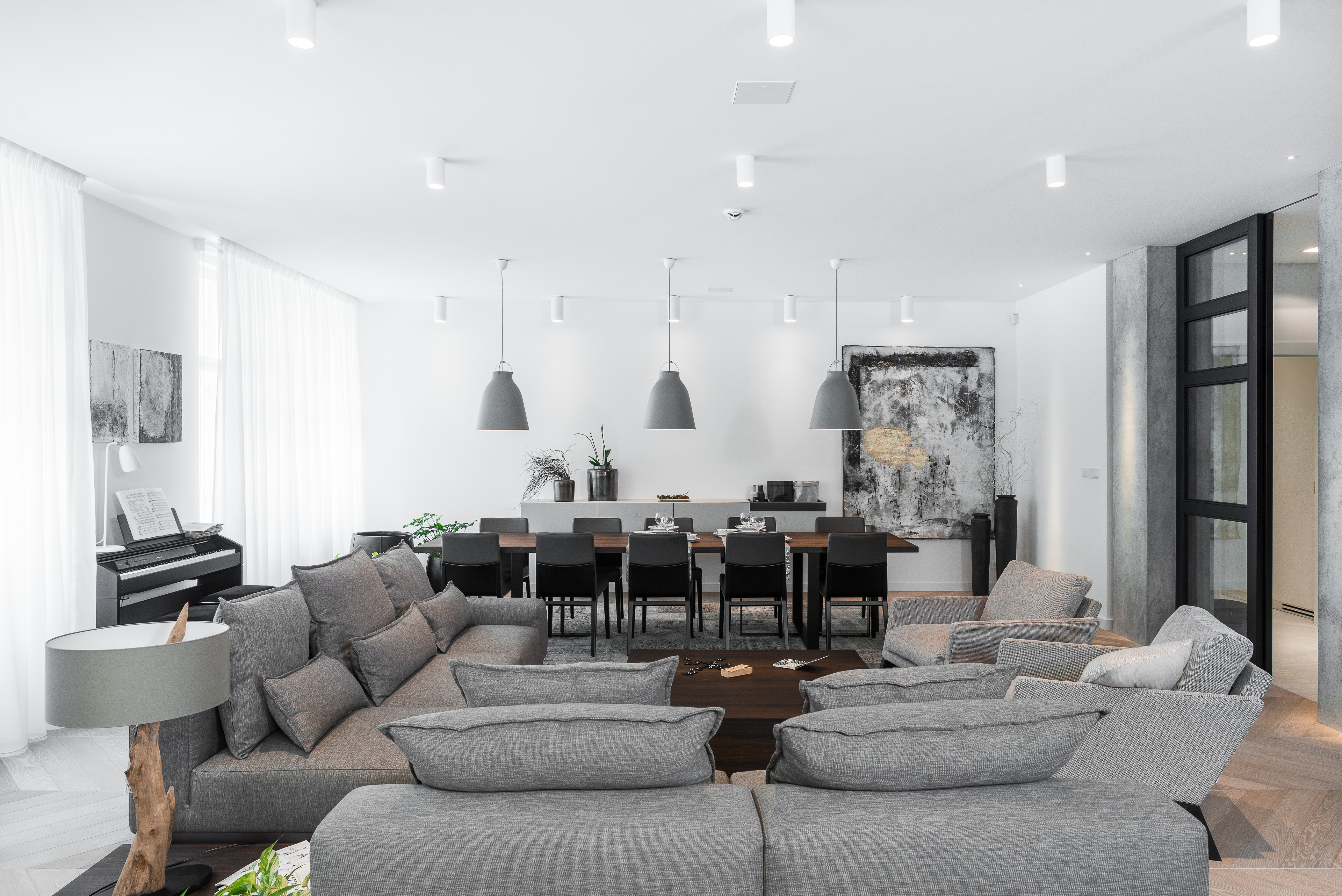 Obrázek - (Galerie) Obývací pokoj v šedých tónech - 2