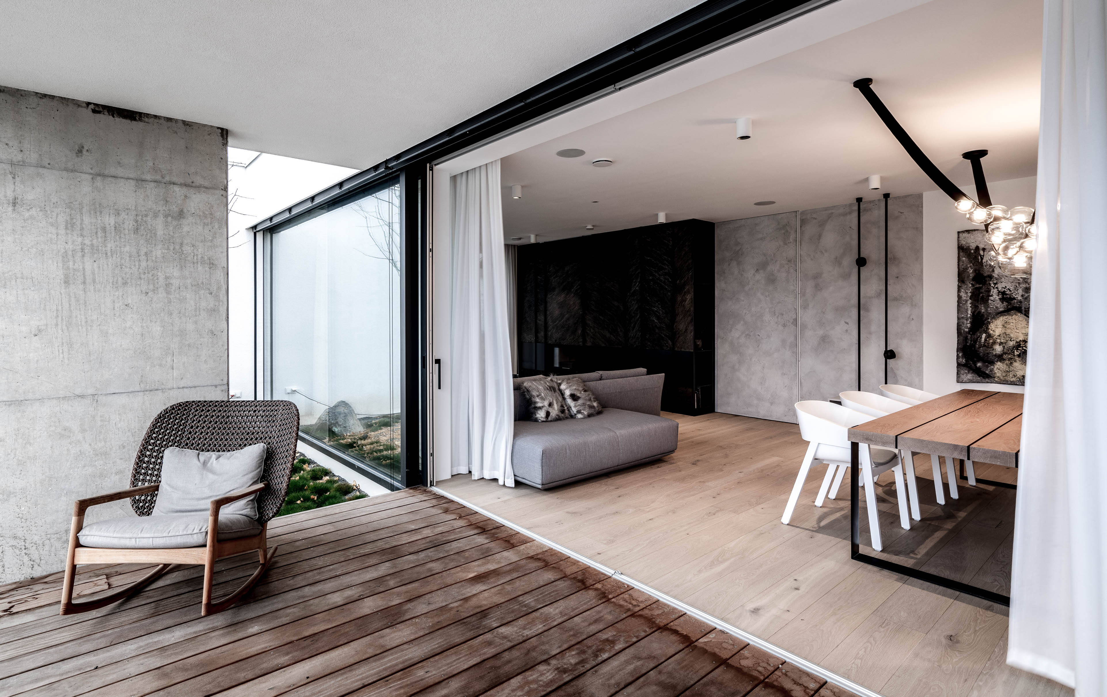 Image - (Gallery) Covered terrace with rocking chair