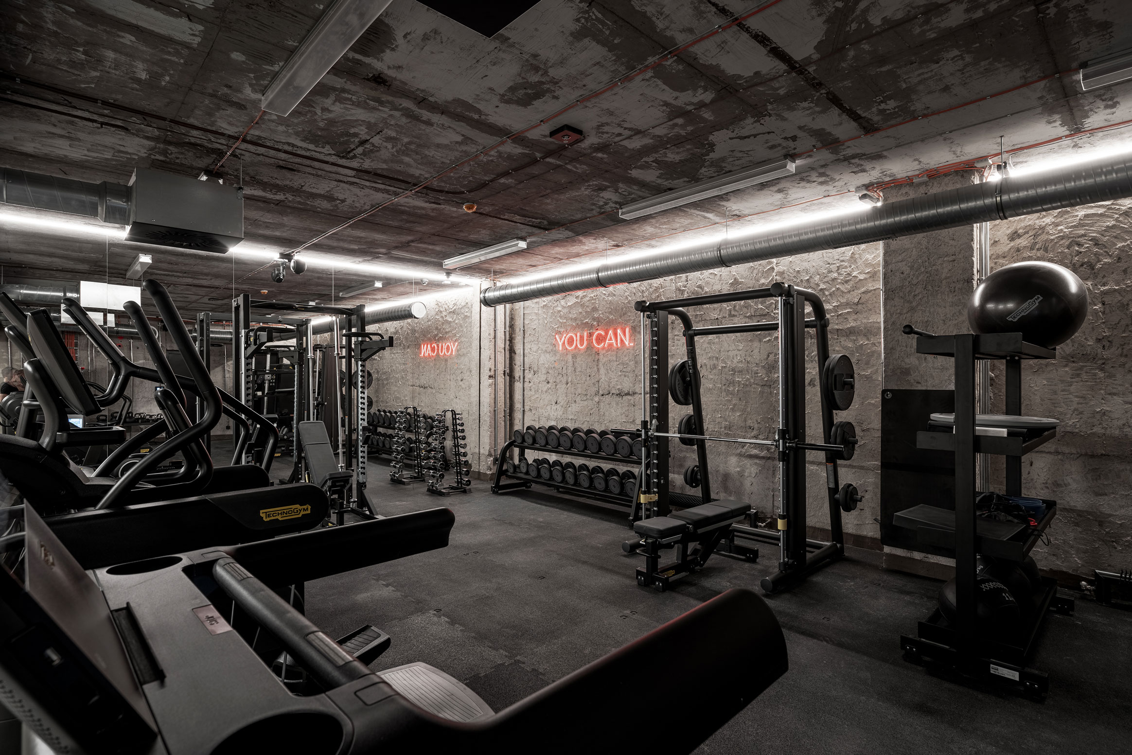 Image - (Gallery) Gym interior with raw material solutions