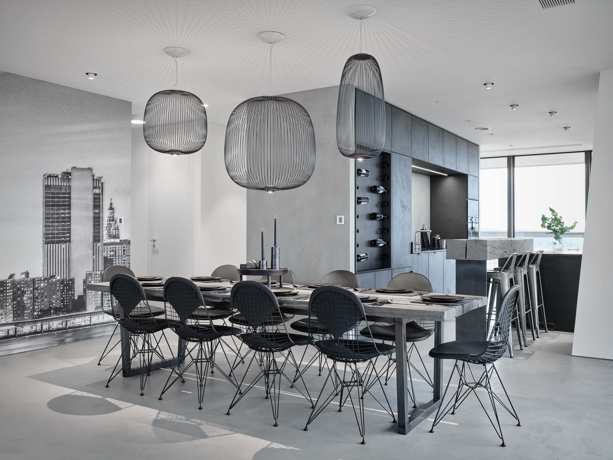 Image - (Gallery) Industrial dining room